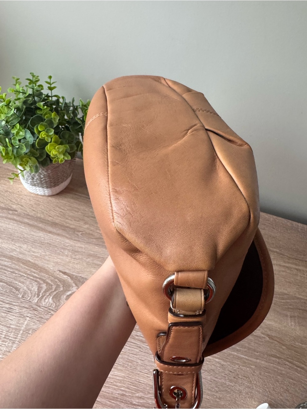 Y2K Coach Vintage Legacy Leather Turnlock Flap Duffle Bag Tan Crossbody F15170 - Picture 6 of 13